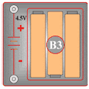 Snap Circuits TM 6SCB3 Battery Holder 4.5V (3-AA)