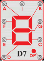 Snap Circuits TM 6SCD7 7-Segment LED Display